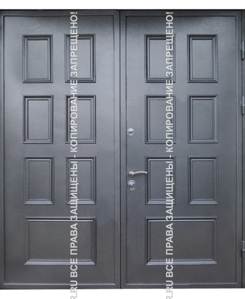 Входная двустворчатая дверь МДФ/МДФ 3087 Входная двустворчатая дверь МДФ/МДФ 3087