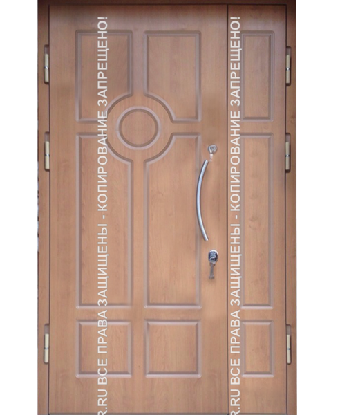 Стальная входная двустворчатая дверь МДФ/МДФ 3165 Стальная входная двустворчатая дверь МДФ/МДФ 3165